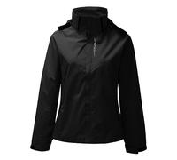 Generisch Giacca impermeabile da donna, traspirante, funzionale, rimovibile, 2 pezzi, per attività all'aria aperta, pratica giacca softshell a vento con cappuccio multi-tasca, comoda giacca per