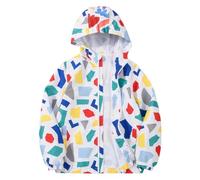 Generisch Giacca impermeabile da ragazza 2025 Giacca a vento leggera Cappotto con libri di letteratura giovanile, multicolore, 14