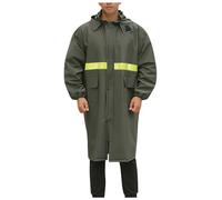 Generisch Giacca impermeabile da uomo con impermeabile a strisce riflettenti giacca leggera per attività all'aria aperta, verde militare, 3XL