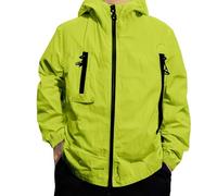 Generisch Giacca impermeabile da uomo, impermeabile e protezione solare, multifunzione, giacca softshell per attività all'aria aperta, comoda, calda, giacca funzionale con chiusura lampo multi tasca