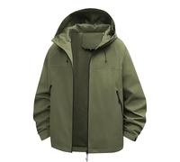 Generisch Giacca impermeabile da uomo, sottile, 4 pezzi, impermeabile, traspirante, antivento, da ciclismo, per attività all'aria aperta, da moto, ultraleggera, per il tempo libero, verde chiaro, xxl