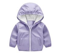 Generisch Giacca impermeabile per bambini, traspirante, con cerniera su tutta la lunghezza, giacca antivento, abbigliamento esterno per campeggio e sport all'aria aperta