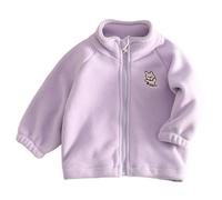 Generisch Giacca in pile per bambini, con motivo, con colletto alto, in flanella, leggera, antivento, per attività all'aria aperta, calda, per il tempo libero, giacca classica, b, 120