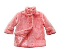 Generisch Giacca invernale da ragazza, lunghezza al ginocchio, giacca in pile impermeabile per ragazze, cappotto invernale con cappuccio imbottito, regalo per l'inizio della scuola, Colore: rosa., 150