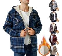 Generisch Giacca invernale da uomo, calda, in pile, casual, per le mezze stagioni, a maniche lunghe, per l'inverno, oversize, per l'autunno, calda giacca in tessuto non tessuto, A02, L