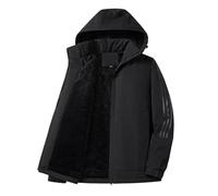 Generisch Giacca invernale da uomo, calda, per le mezze stagioni, spessa, parka invernale foderata, con tasche cargo, cappuccio rimovibile, colletto alto, giacche militari, per attività all'aperto