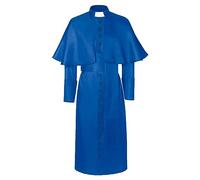 Generisch Giacca invernale da uomo in tinta unita, costume da parroco da uomo, sacerdote di Halloween, costume medievale retrò (blu, S)
