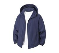 Generisch Giacca invernale da uomo, per il tempo libero, giacca Blouson, abbigliamento traspirante, protezione solare per l'estate alla luce del sole, per uomini e donne, Blu marino, M