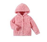 Generisch Giacca invernale per bambine e bambine, con giacca addensante, antivento, calda, Colore: rosa., 9-12 mesi