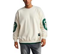 Generisch Giacca primaverile da uomo, casual, a maniche lunghe, a blocchi di colore, girocollo, senza, beige., 6XL