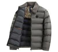 Generisch Giacca trapuntata da uomo, calda giacca a vento per il tempo libero, alla moda, per l'inverno, per le attività all'aria aperta, casual, antivento, funzionale, cachi, 5XL