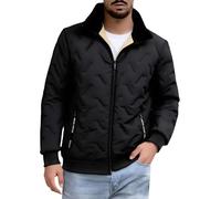 Generisch Giacca trapuntata da uomo invernale: piumino foderato in pile, giacca invernale calda in flanella, giacca termica oversize, leggera, comoda, giacca per le mezze stagioni, classica e casual