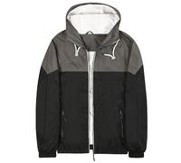 Generisch Giacche softshell da uomo, per il tempo libero, tinta unita, cuciture retrò, antivento, resistenti all'usura, Dynamo da uomo, grigio scuro, L
