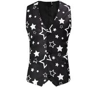 Generisch Gilet da uomo con stampa digitale incontri moda estate top fitness maglietta traspirante leggero comodo tempo libero, Nero , XL