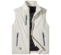 Generisch Gilet leggero e caldo in piuma per una giacca sottile e ripiegabile senza maniche per le attività all'aria aperta nella stagione fredda, beige., M