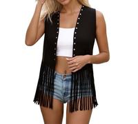 Generisch Gilet nero da donna a maniche lunghe da donna autunno e inverno lungo sopra il ginocchio gilet in piuma ispessito caldo dimagrante giubbotto da donna a maniche lunghe maglione, Nero , L