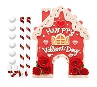 Generisch Gingerbread Golf Game Set - 35 cm Valentine's Day Putting Activities - Family Game with Candy Cane Club and Balls for Holiday Birthday Party Night Indoor Home Living Room