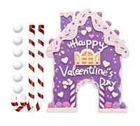 Generisch Gingerbread Golf Game Set - 35 cm Valentine's Day Putting Activities - Family Game with Candy Cane Club and Balls for Holiday Birthday Party Night Indoor Home Living Room