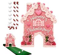 Generisch Gingerbread Golf Game Set - Valentine's & Holiday Putting Toy with Candy Cane Club and Balls for Indoor Fun, Family Games, Home, Living Room, Birthday Or Party Night