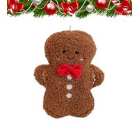 Generisch Gingerbread Plush 18 cm - Morbido Gingerbread giocattolo | Decorazione natalizia per divano, porta, finestra, sedia, divano, feste, casa, albero di Natale