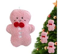 Generisch Gingerbread Plush Toy 18 cm, cuscino decorativo, decorazione natalizia per feste, casa, soggiorno, divano, sedia, porta, tavolo, finestra, albero
