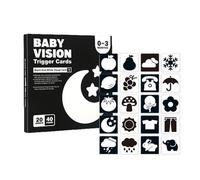 Generisch Giocattoli - bianco e nero | carte educative | Black and White Visual Stimulation Contrast Flash Card per | carte di contrasto per promuovere la percezione visiva | Set da 20