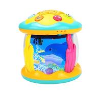 Generisch Giocattolo a tamburo luminoso per bambini, LED, 3D, A | Giocattolo musicale per bambini, proiettore oceano a LED, giocattolo per bambini