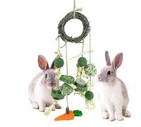 Generisch Giocattolo da Masticare per Animali di Piccola Taglia - Naturali da Appendere, Snack da Coniglio Fatto a Mano, arricchimento per Animali Domestici | Giocattolo da Masticare Sicuro