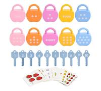 Generisch Giocattolo di blocco e chiave - Matching & Conteggio dei giocattoli numerici per ragazze, Early Learning Educational Toy - Fine Motor Skills Trainer alfabeto & Numeri Matching Lock G