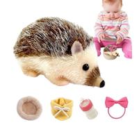 Generisch Giocattolo di peluche riccio per bambini, 13 cm, riccio, modello di animale morbido con per dormire, bambola in silicone per decorazione della stanza, viaggio, cura, gioco e gioco di