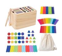 Generisch Giocattolo di selezione dei colori - Gioco di attribuzione sensoriale, giocattolo in legno per promuovere le abilità motorie per ragazze e 6 - 18 mesi