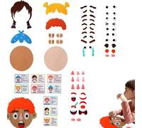 Generisch Giocattolo emozionale per bambini, divertente feeling Faces Kit, gioco multiplayer, kit emoticon per parco, auto, all'aperto, casa, scuola, scuola