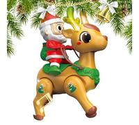 Generisch Giocattolo gattonante per bambini, aiuta a gattonare, giocattolo musicale per bambini, allenamento di equilibrio, calmante, figura di Babbo Natale con luce per bambini in età prescolare