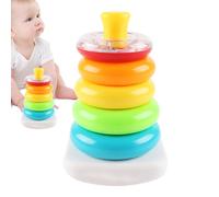 Generisch Giocattolo impilabile per bambini - Torre di apprendimento da 7,09 pollici | Gioco di mattoncini da costruzione - Set di apprendimento leggero in materiale ABS resistente supporta lo