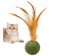 Generisch Giocattolo per gatti con erba gatta magica, palla per gattini commestibile con menta piuma | per leccare gatti, giocattolo da masticare sicuro e sano per gattini, giocattoli per gatti