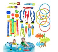 Generisch Giocattolo per immersioni, set di allenamento per il nuoto per bambini, giocattolo acquatico colorato per feste in piscina, lezioni di nuoto per la famiglia
