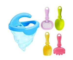 Generisch Giocattolo per la sabbia, 5 pezzi, con a imbuto, giocattolo da viaggio, giochi da piscina, per ragazze e oltre 3 anni, piscina, giardino, campeggio, picnic, viaggi, feste