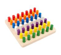 Generisch Giocattolo sensoriale in legno, per esercizi di riconoscimento | Il gioco di corrispondenza dei colori favorisce le abilità motorie e la concentrazione, penne lisce per i bambini piccoli