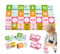 Generisch Giochi di addizione e sottrazione | Set educativo giocattolo in legno per scuola materna, giochi di calcolo con numeri e ora, per bambini dai 6 anni in su, scuola materna, viaggi