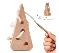 Generisch Gioco a filo per promuovere le abilità motorie, in legno e formaggio | Giocattoli da viaggio per ragazze - per casa, cameretta dei bambini, viaggi e altro ancora