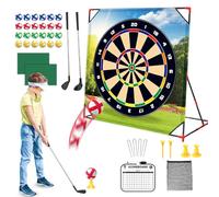 Generisch Gioco da golf per adulti e esterni, portatile, per interni ed esterni, set adatto alla famiglia, con tappetino per mettere in casa e all'aperto