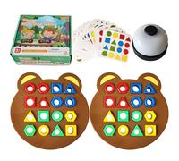 Generisch Gioco di abbinamento della forma - ABS 18 x 17 x 5 cm | Puzzle di colori assortiti | Gioco da tavolo per il riconoscimento educativo per bambini da 1 a 8 anni