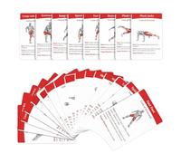 Generisch Gioco di carte per esercizi, 36 pezzi, carte HD ad alta risoluzione da portare con sé, esercizi di allenamento con istruzioni (lingua italiana non garantita), per donne, uomini, principianti