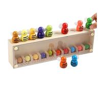 Generisch Gioco di memoria per bambini Coppie Trova - Giocattoli per l'apprendimento dei colori,Gioco di memoria a forma di ape in legno per il viaggio asilo a casa prescolare