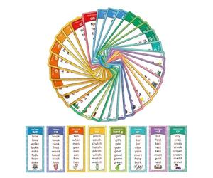 Generisch Gioco di parole visive, gioco educativo su entrambi i lati, 60 pezzi, gioco di parole per imparare a leggere, per bambini, casa, aula, asilo, sala giochi, viaggi, compleanno