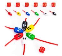 Generisch Gioco di pesca per topi in legno, in legno di gomma, 15 x 10 x 5 cm, giocattolo colorato per abilità motorie fini, educazione precoce, bambini, apprendimento, giochi, per vacanze,