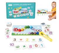 Generisch Gioco Educativo Matematica in Legno | Matematica Prescolare attività di Apprendimento | Perline Puzzle,per Bambini da 3 A 5 Anni E Ragazze per Il Compleanno E per Il