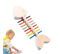 Generisch Gioco Educativo Pesce In Legno - Puzzle A Forma E Numeri Per Bambini, Giocattoli Colorati, Sviluppare Abilità Logiche E Coordinamento, Attività Di Apprendimento Precoce | Tavolo Didattico