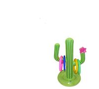 Generisch Gioco gonfiabile per lanciare l'acqua per piscina, diverse varianti: canestro da basket, cactus per lanciare anelli/croce, giocattolo per bambini, pompa ad aria inclusa (gioco di lancio ad