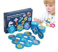Generisch Gioco memory, tema traffico matematico, tavola in legno abbinata, cognizione educativa per bambini, premio di lutto natalizio, divertimento per i più piccoli, logica enigmatica